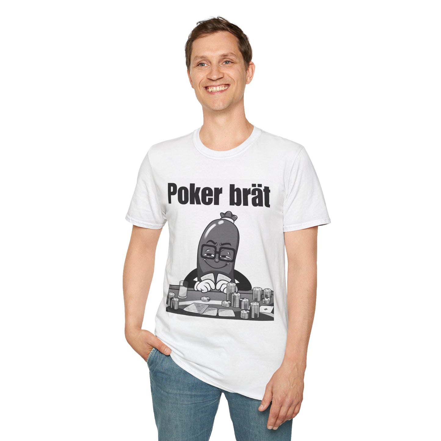Funny Poker Brät T-Shirt, Unisex Graphic Tee, Perfect for Gamers, Gift for Poker Lovers, Casual Outfit, Game Night Apparel