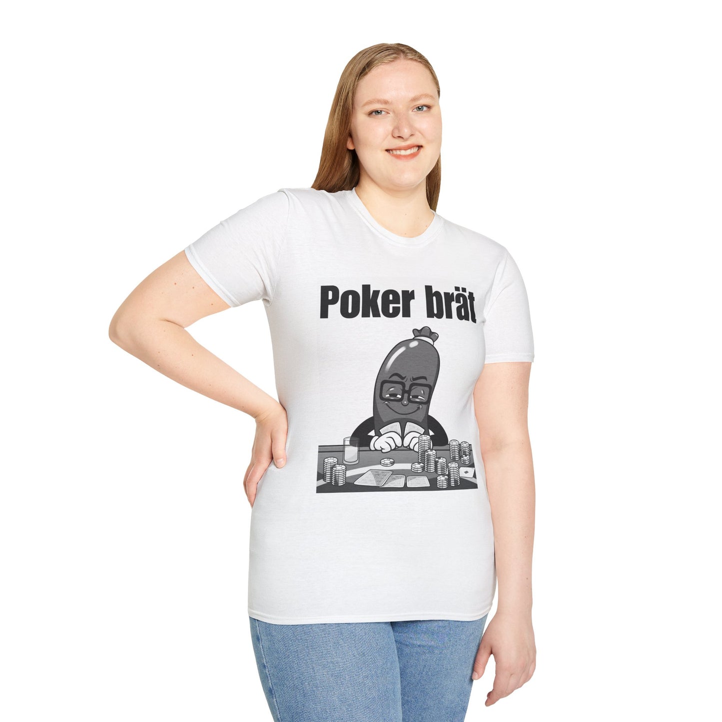 Funny Poker Brät T-Shirt, Unisex Graphic Tee, Perfect for Gamers, Gift for Poker Lovers, Casual Outfit, Game Night Apparel